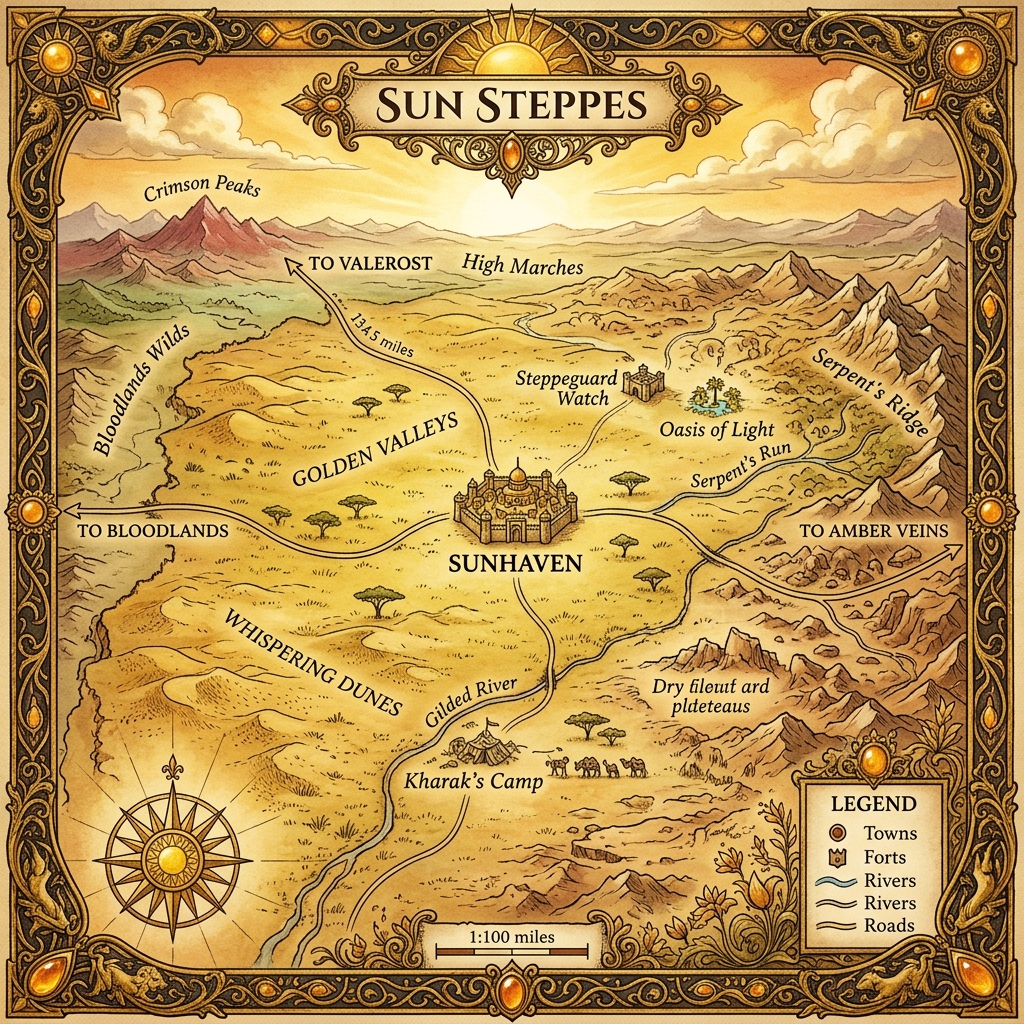 Sun Steppes Map